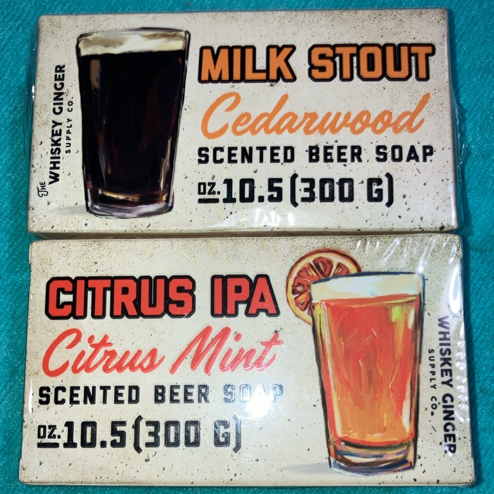 Whiskey Ginger Scented Beer Soap Set